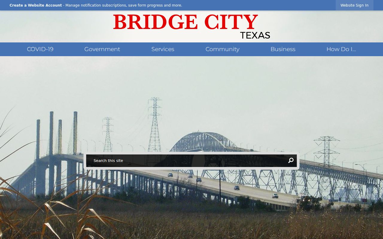 Bridge City official website and City Hall record request entry