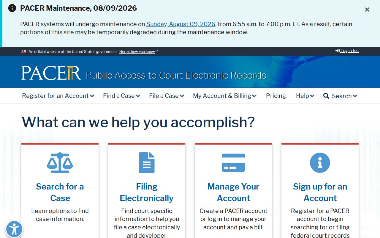 Orange County federal criminal court record search through PACER