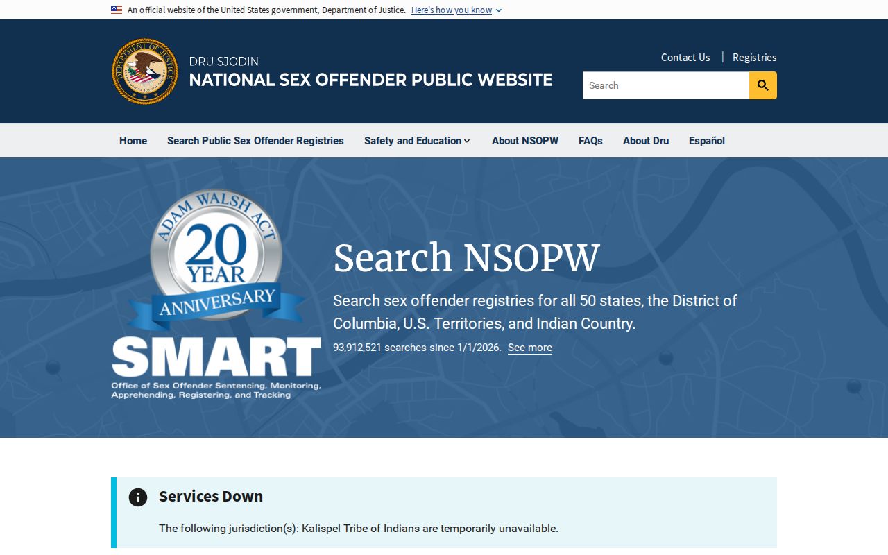 Orange County sex offender check national NSOPW search